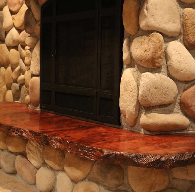 wood mantle